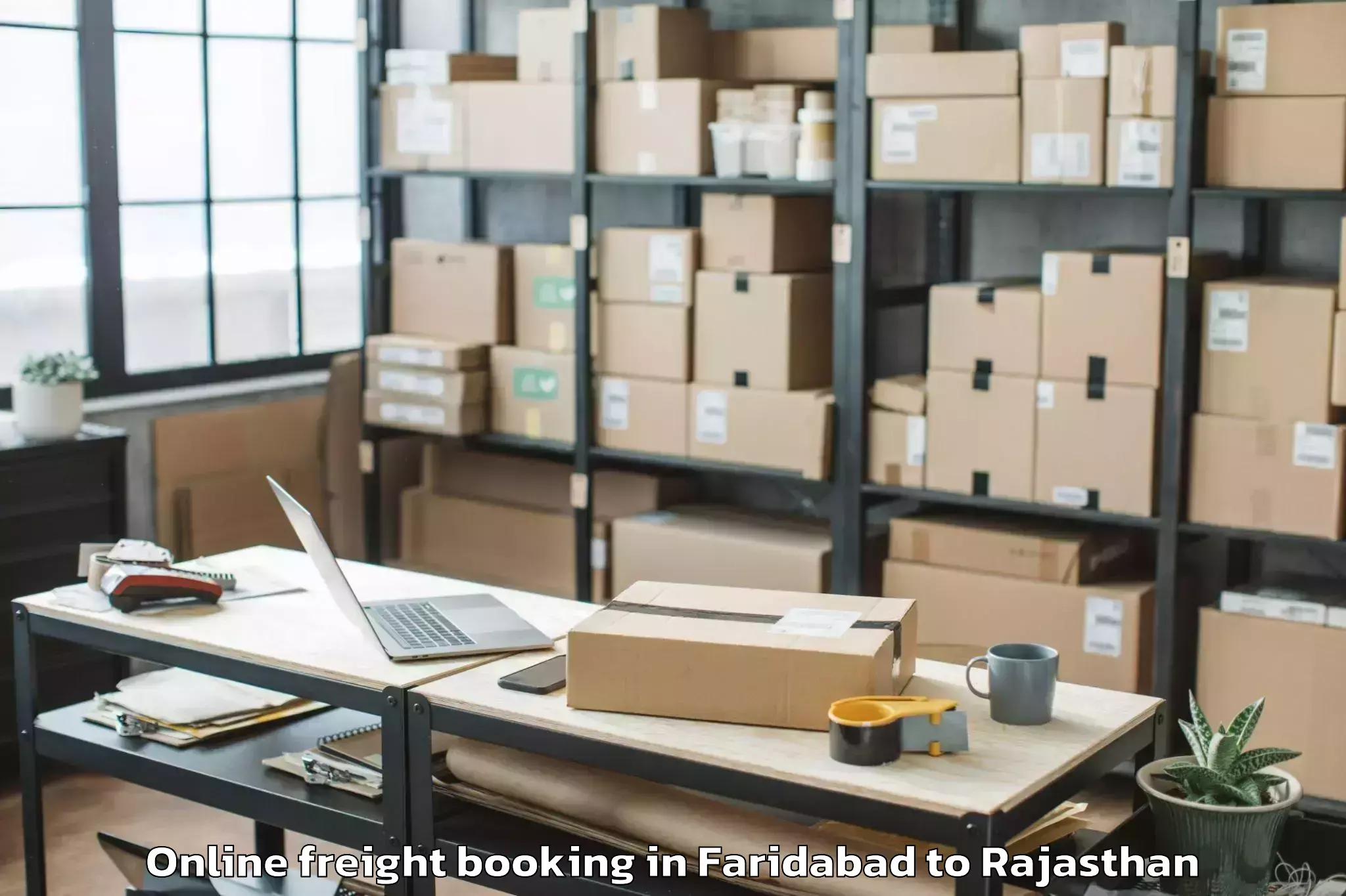 Book Faridabad to Ladnun Online Freight Booking Online